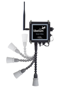 Libelium Smart Cities sensor with an ultrasonic sensor probe attached