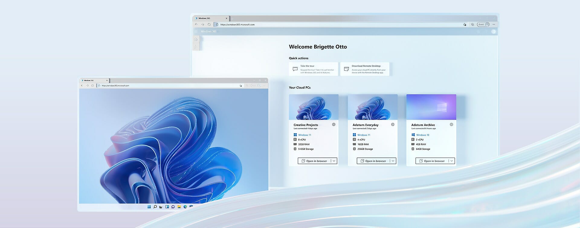 Windows 365 - Select desktop screen